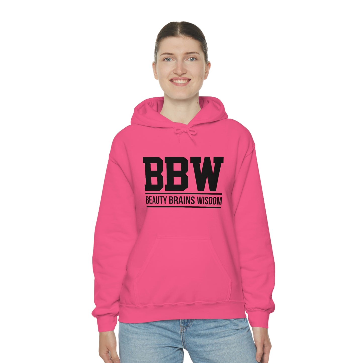 BBW- Brains Beauty Wisdom-Ladies -Heavy Blend Hooded Sweatshirt