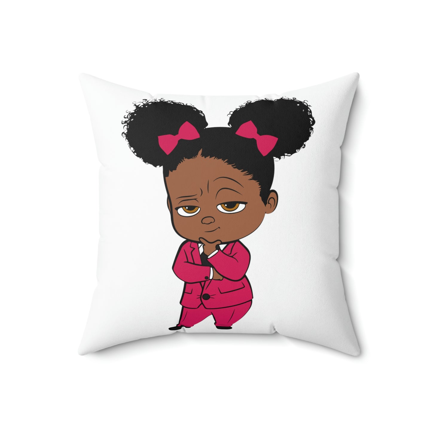 Girl Boss Baby -Spun Polyester Square Pillow