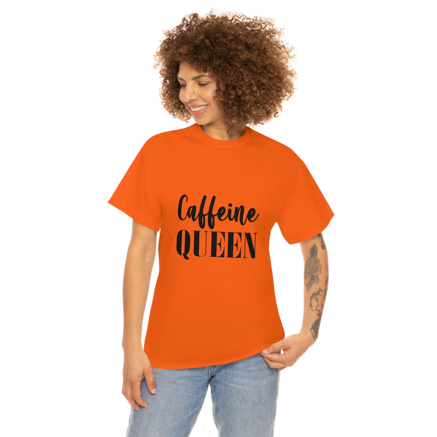 Caffeine Queen, Unisex Heavy Cotton Tee