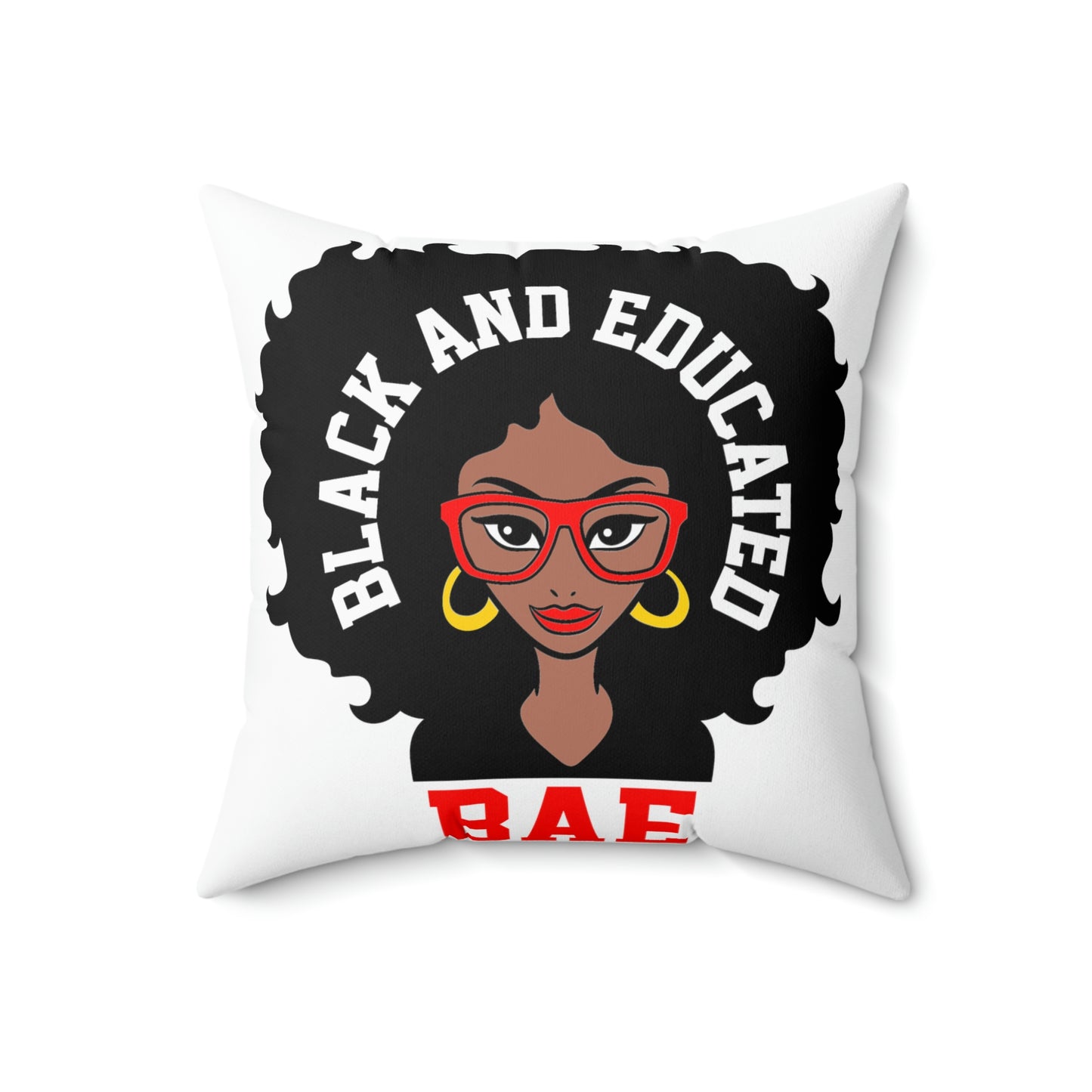 African American Girl- BAE-Spun Polyester Square Pillow