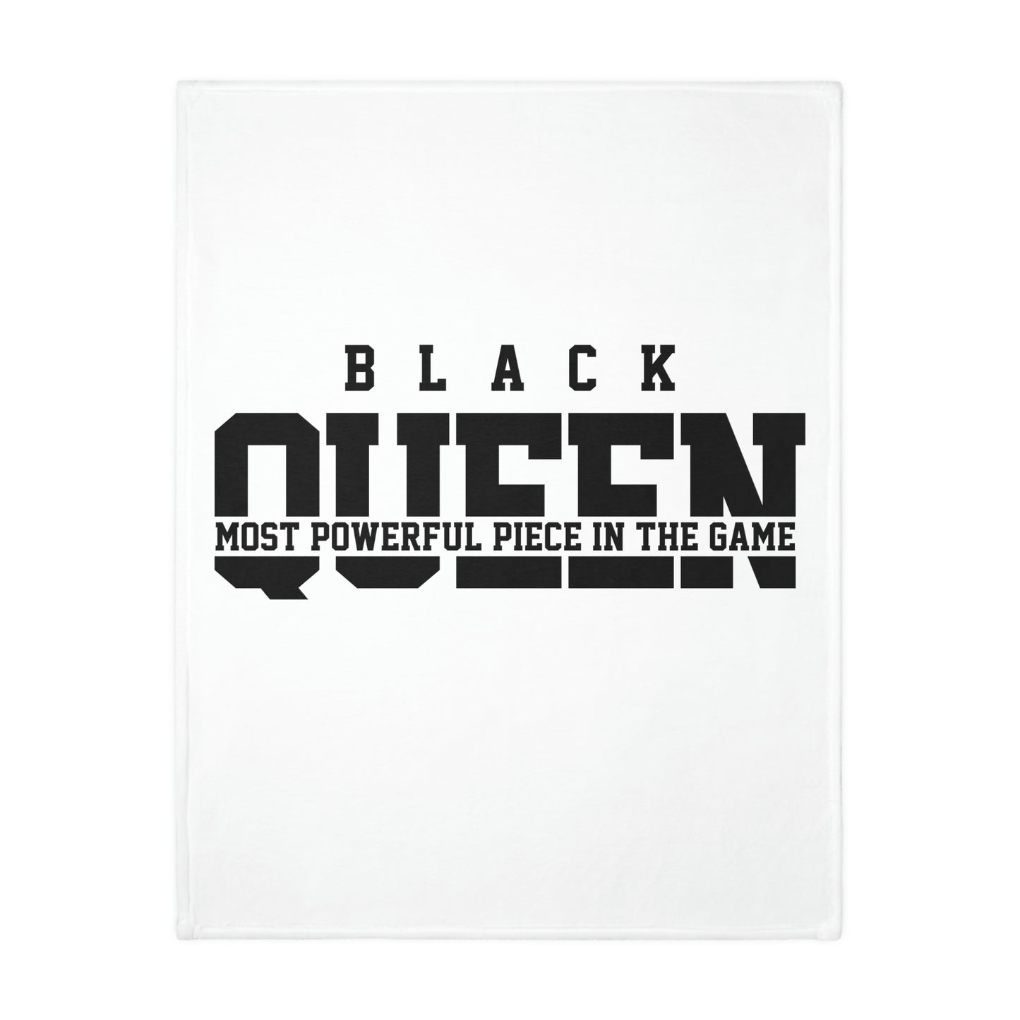 Black Queen -Velveteen Minky Blanket (Two-sided print)