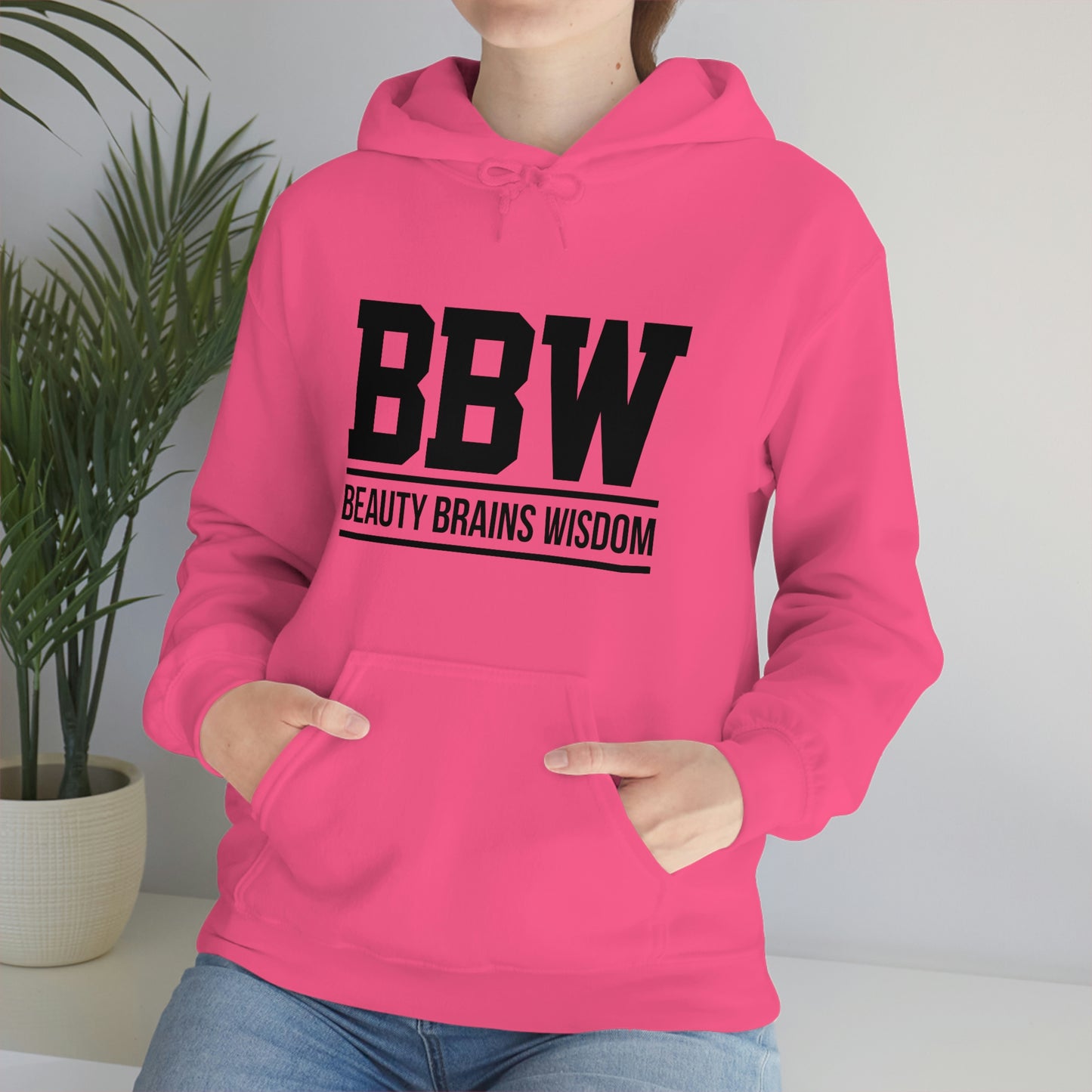 BBW- Brains Beauty Wisdom-Ladies -Heavy Blend Hooded Sweatshirt