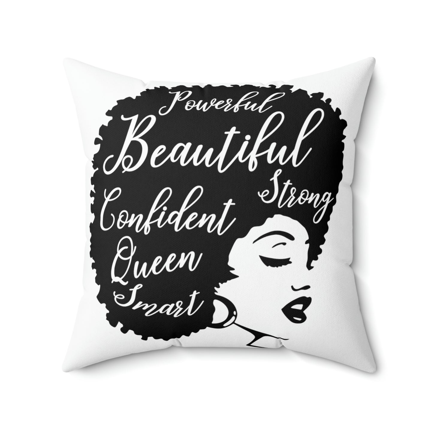 Black Beauty- Spun Polyester Square Pillow