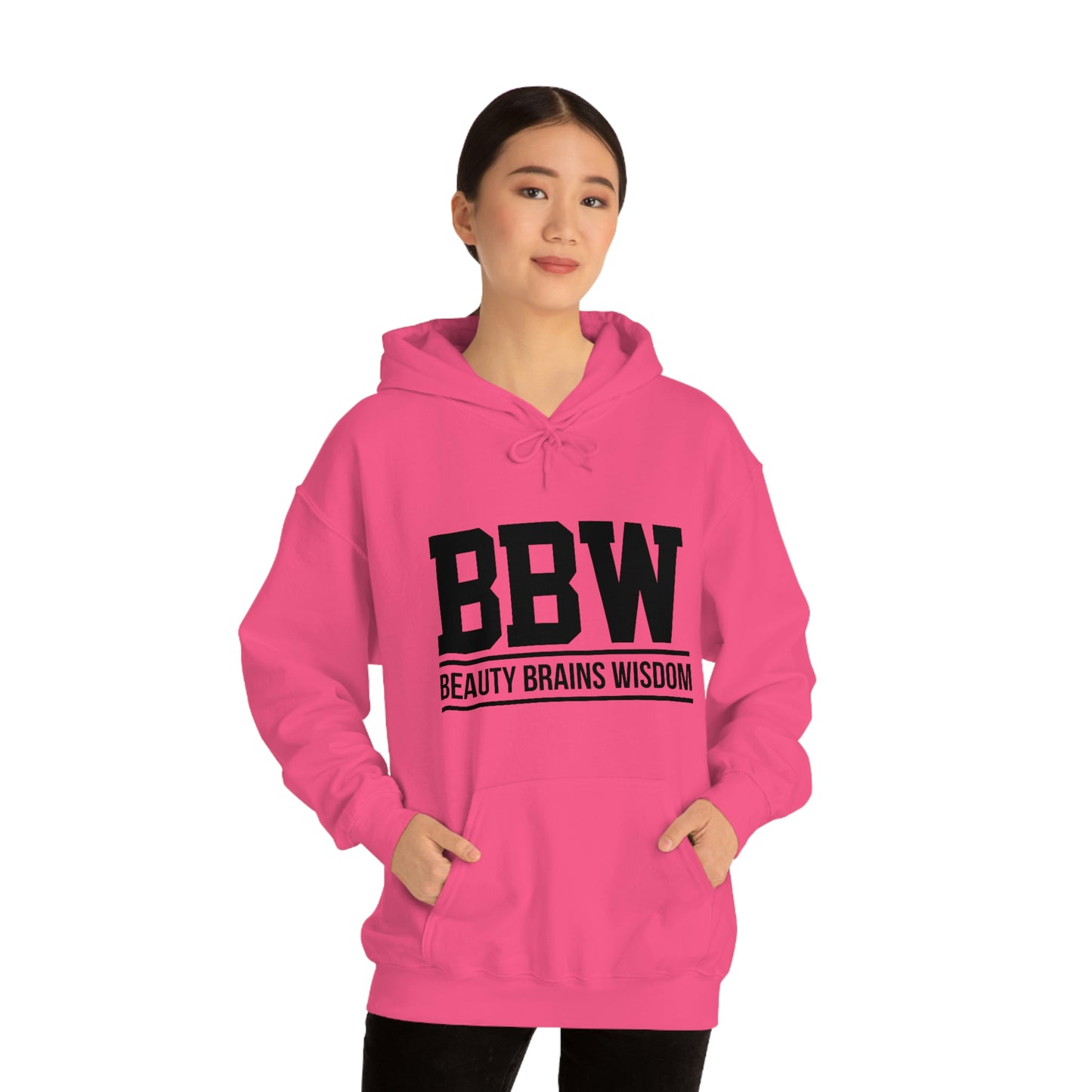 BBW- Brains Beauty Wisdom-Ladies -Heavy Blend Hooded Sweatshirt