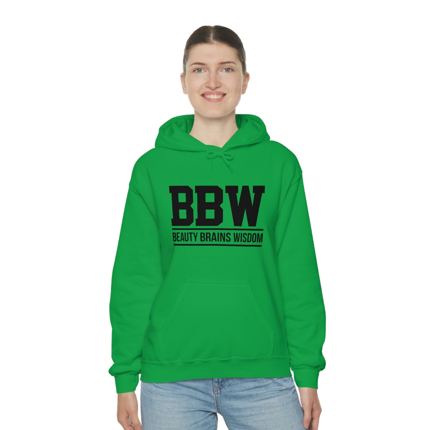 BBW- Brains Beauty Wisdom-Ladies -Heavy Blend Hooded Sweatshirt