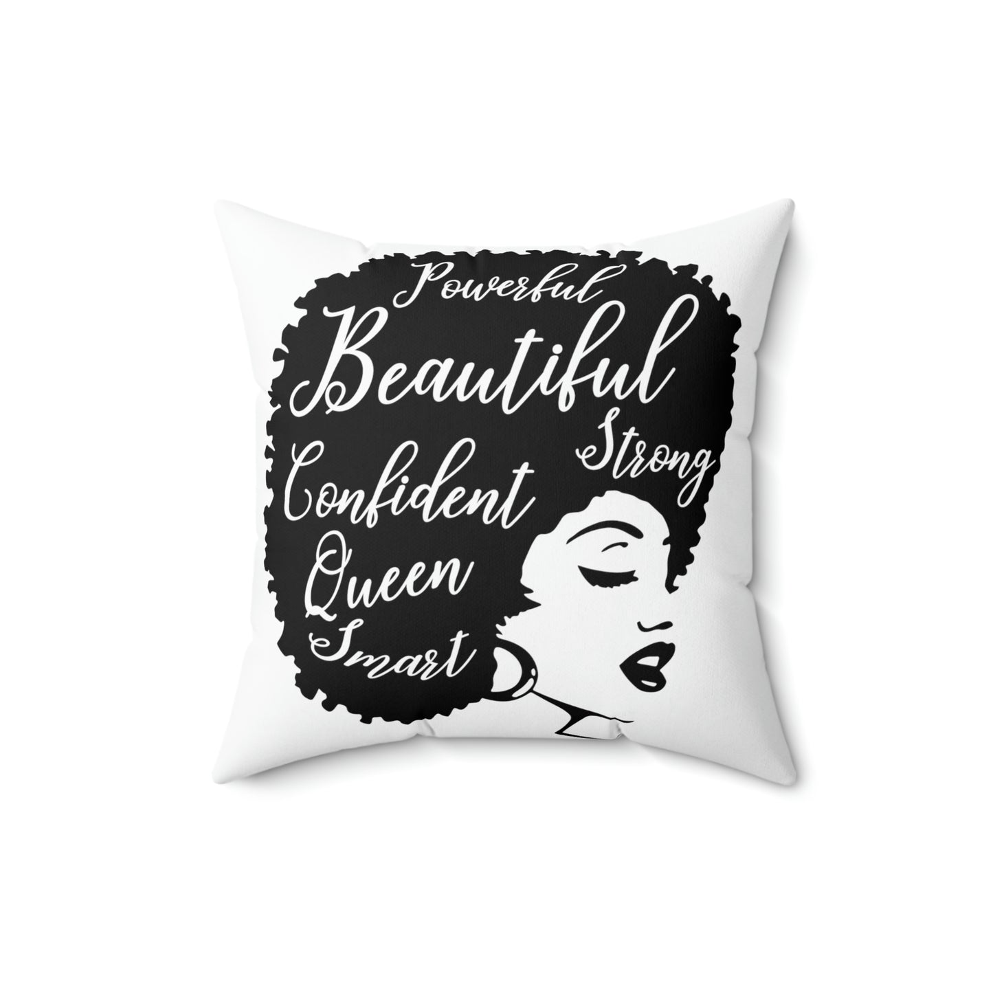 Black Beauty- Spun Polyester Square Pillow