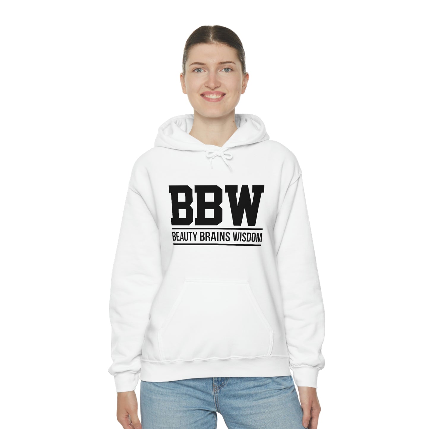 BBW- Brains Beauty Wisdom-Ladies -Heavy Blend Hooded Sweatshirt