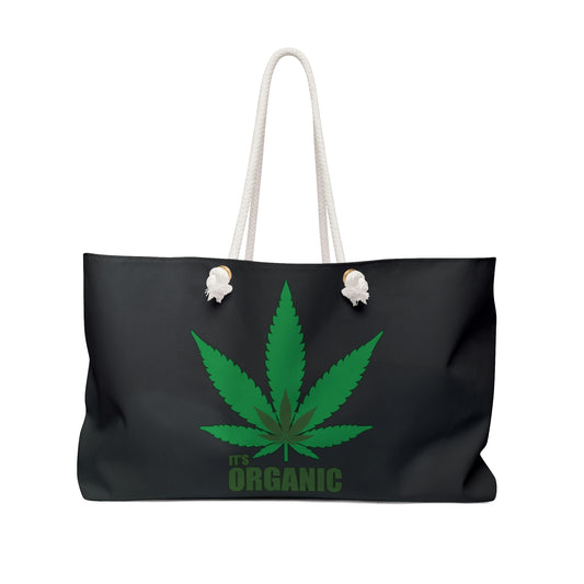 It's organic- Black-Weekender Bag