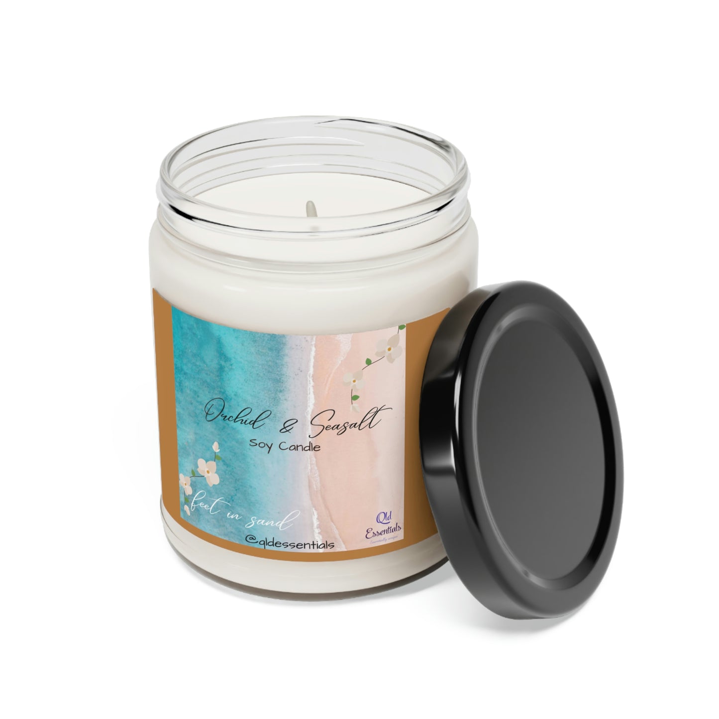 Orchid & Sea Salt Scented Soy Candle, 9oz