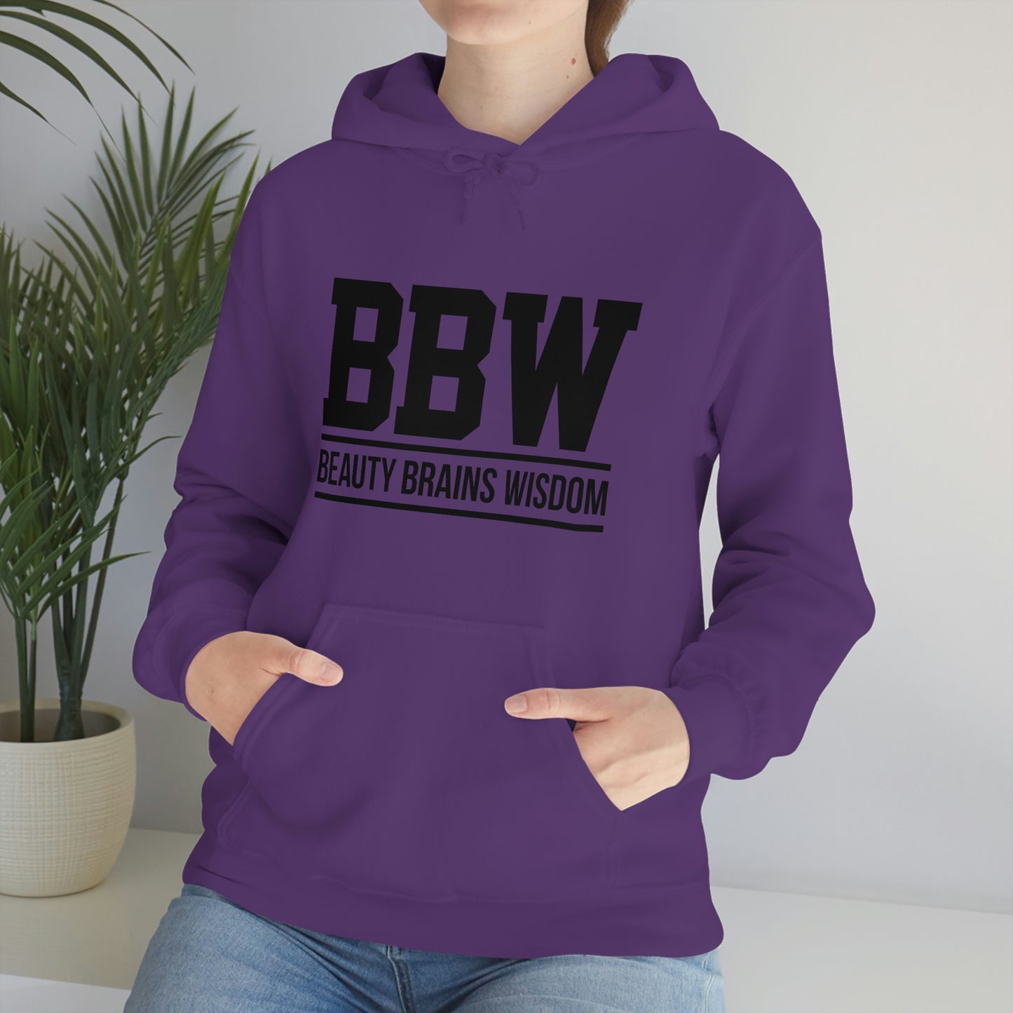 BBW- Brains Beauty Wisdom-Ladies -Heavy Blend Hooded Sweatshirt