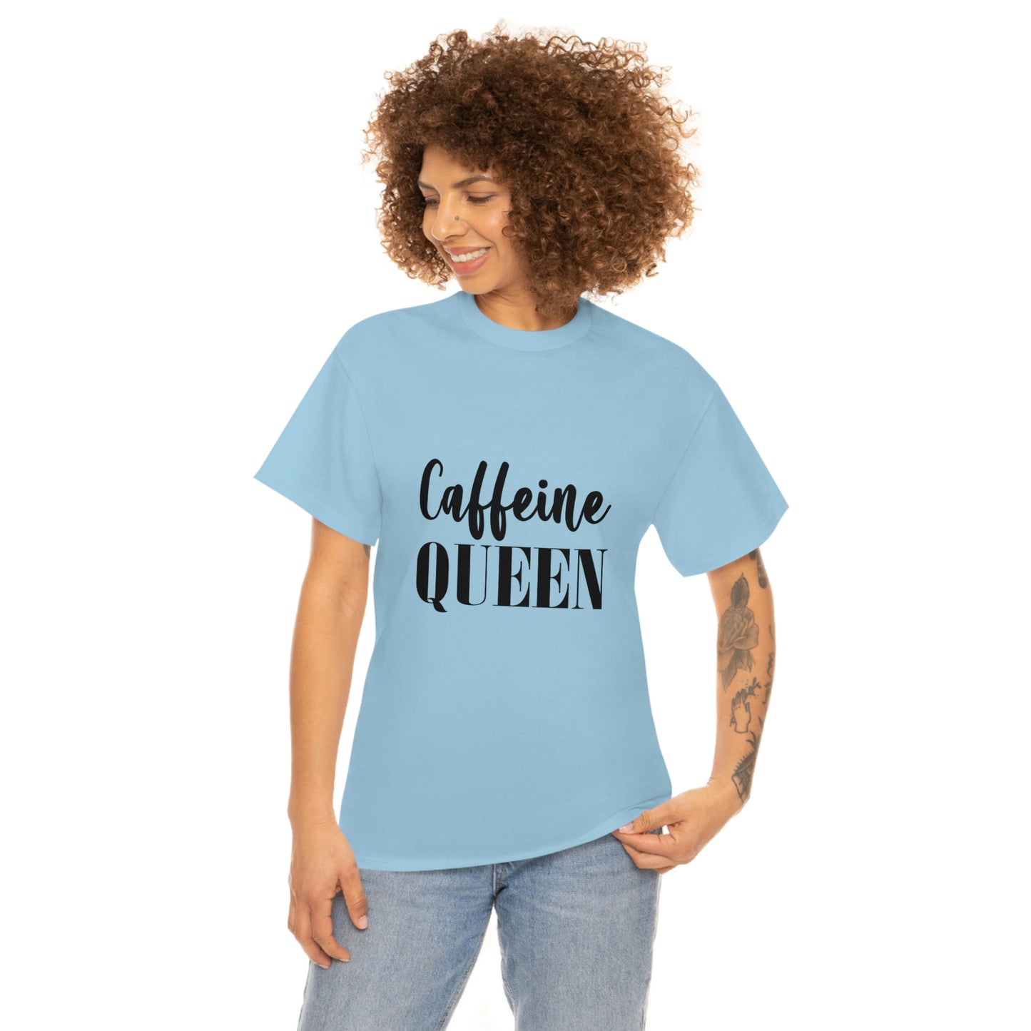 Caffeine Queen, Unisex Heavy Cotton Tee