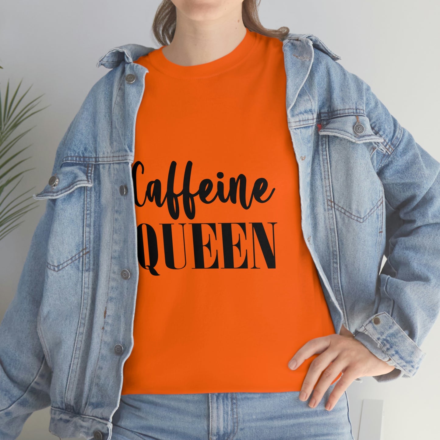 Caffeine Queen, Unisex Heavy Cotton Tee