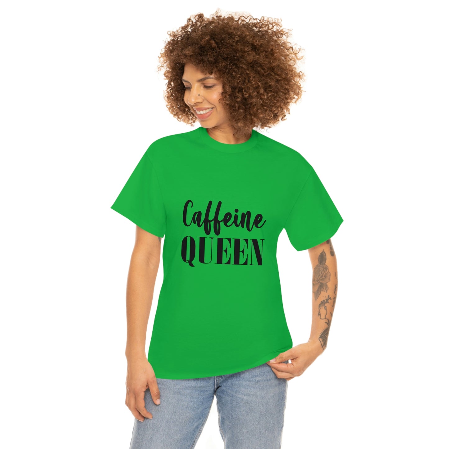 Caffeine Queen, Unisex Heavy Cotton Tee