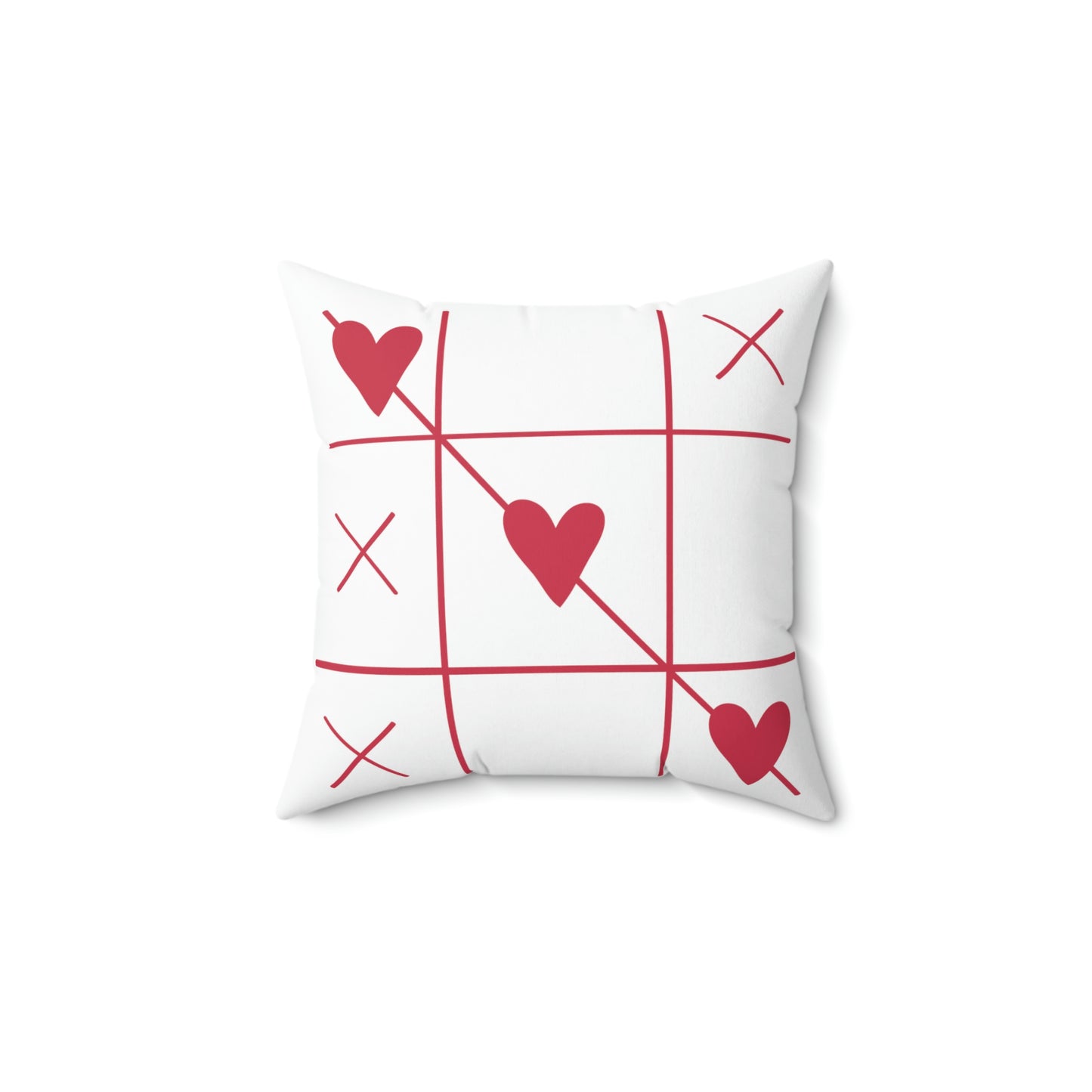 Perfect Tic Tac Toe - Spun Polyester Square Pillow