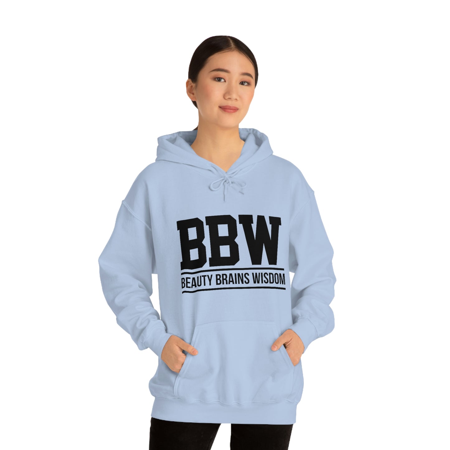 BBW- Brains Beauty Wisdom-Ladies -Heavy Blend Hooded Sweatshirt