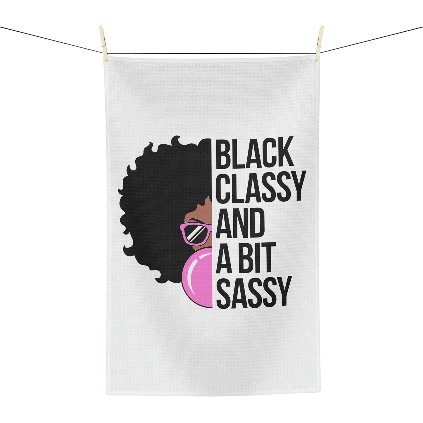 Black Sassy Classy-Soft Tea Towel