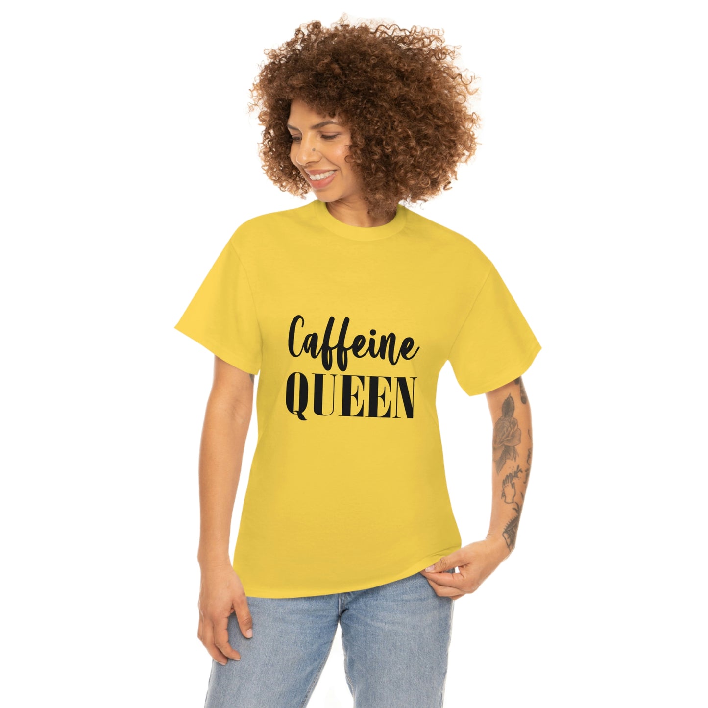 Caffeine Queen, Unisex Heavy Cotton Tee