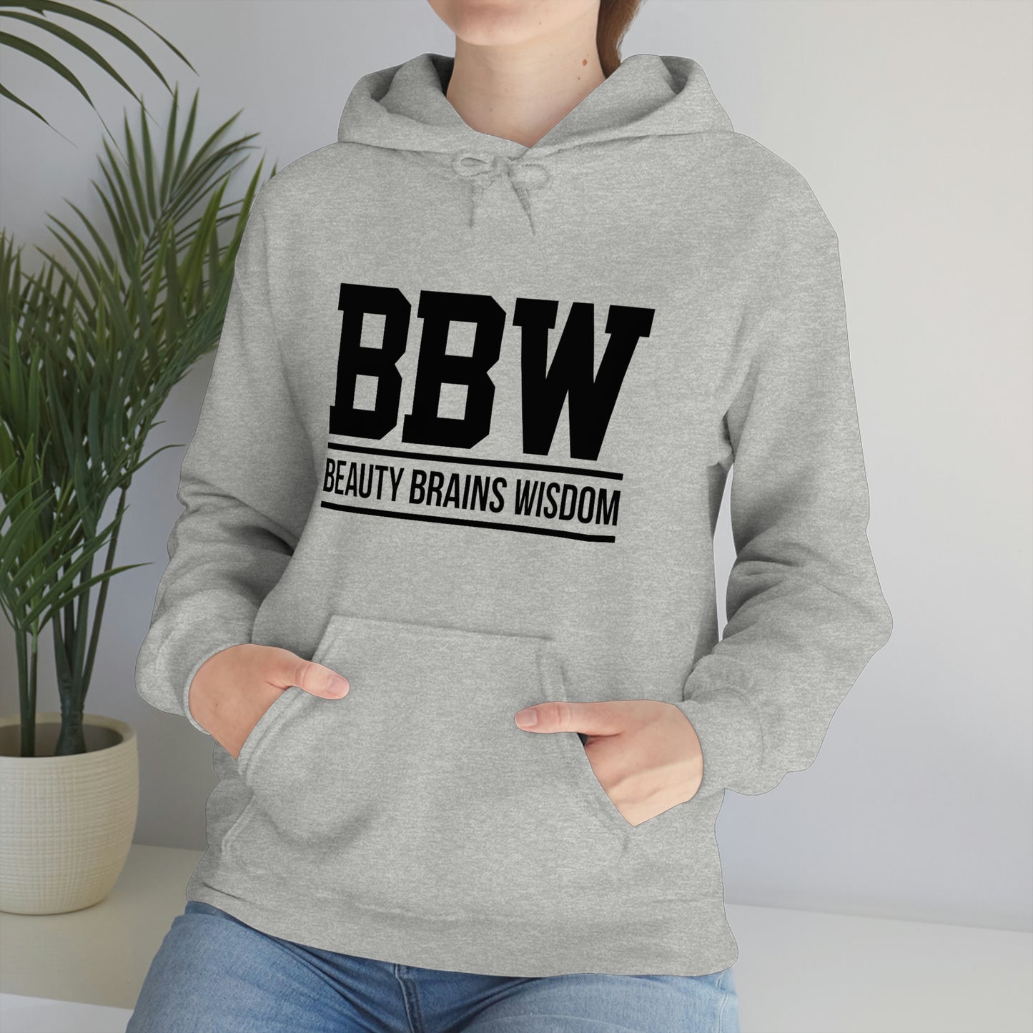 BBW- Brains Beauty Wisdom-Ladies -Heavy Blend Hooded Sweatshirt