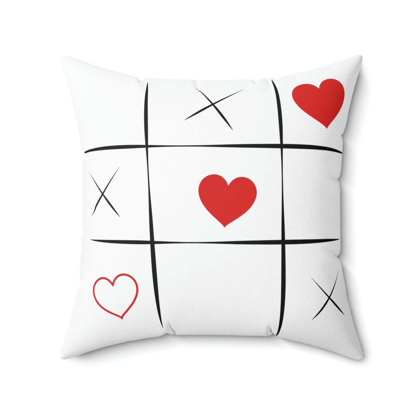 Tic Tac Toe -Spun Polyester Square Pillow