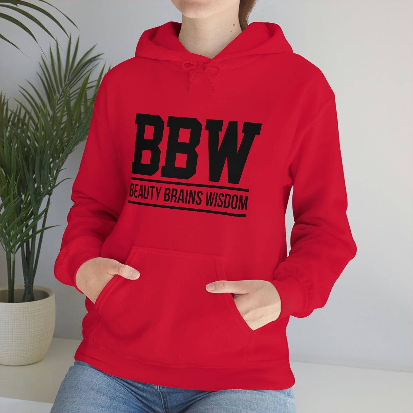 BBW- Brains Beauty Wisdom-Ladies -Heavy Blend Hooded Sweatshirt