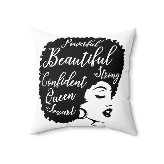 Black Beauty- Spun Polyester Square Pillow