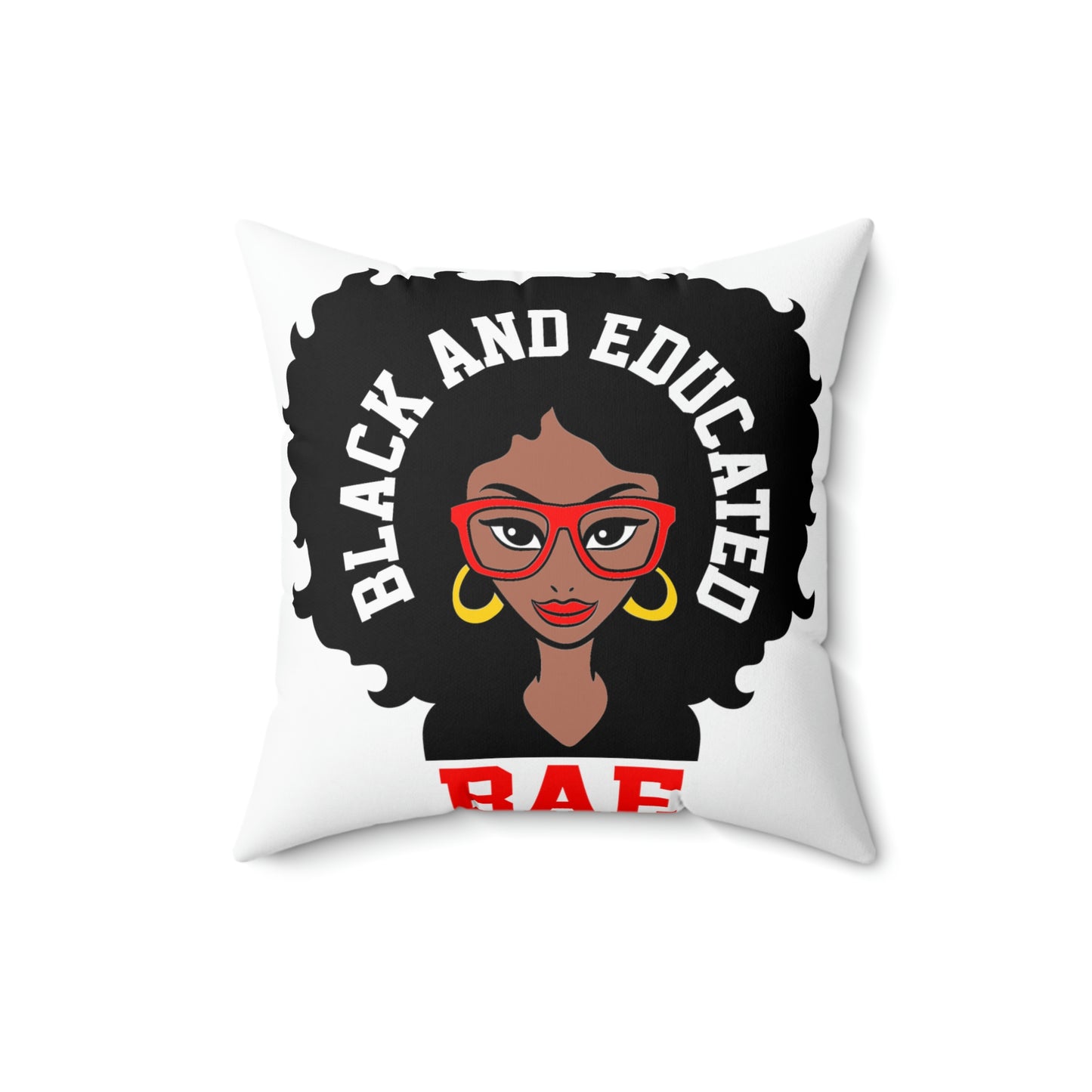 African American Girl- BAE-Spun Polyester Square Pillow