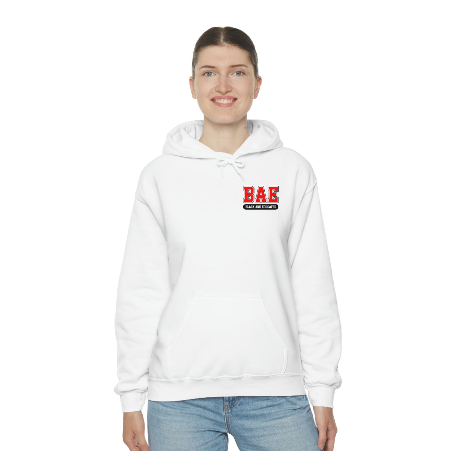 Black and Educated-Unisex Heavy Blend Hooded Sweatshirt