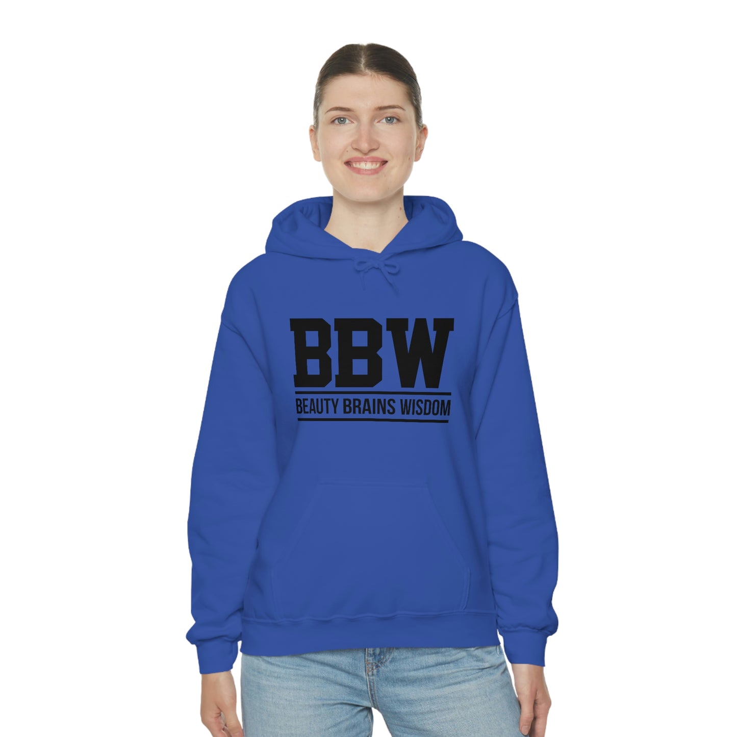 BBW- Brains Beauty Wisdom-Ladies -Heavy Blend Hooded Sweatshirt