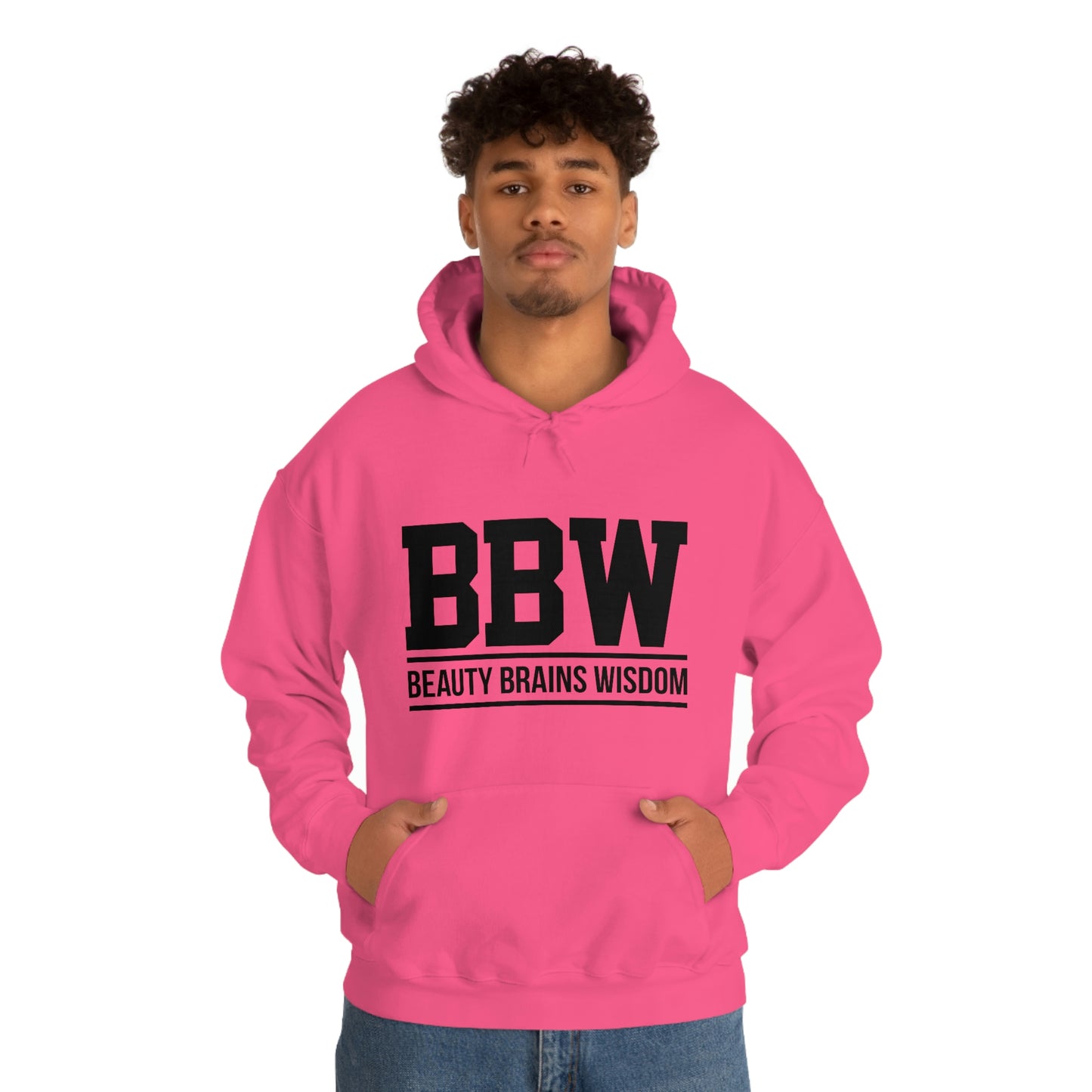 BBW- Brains Beauty Wisdom-Ladies -Heavy Blend Hooded Sweatshirt