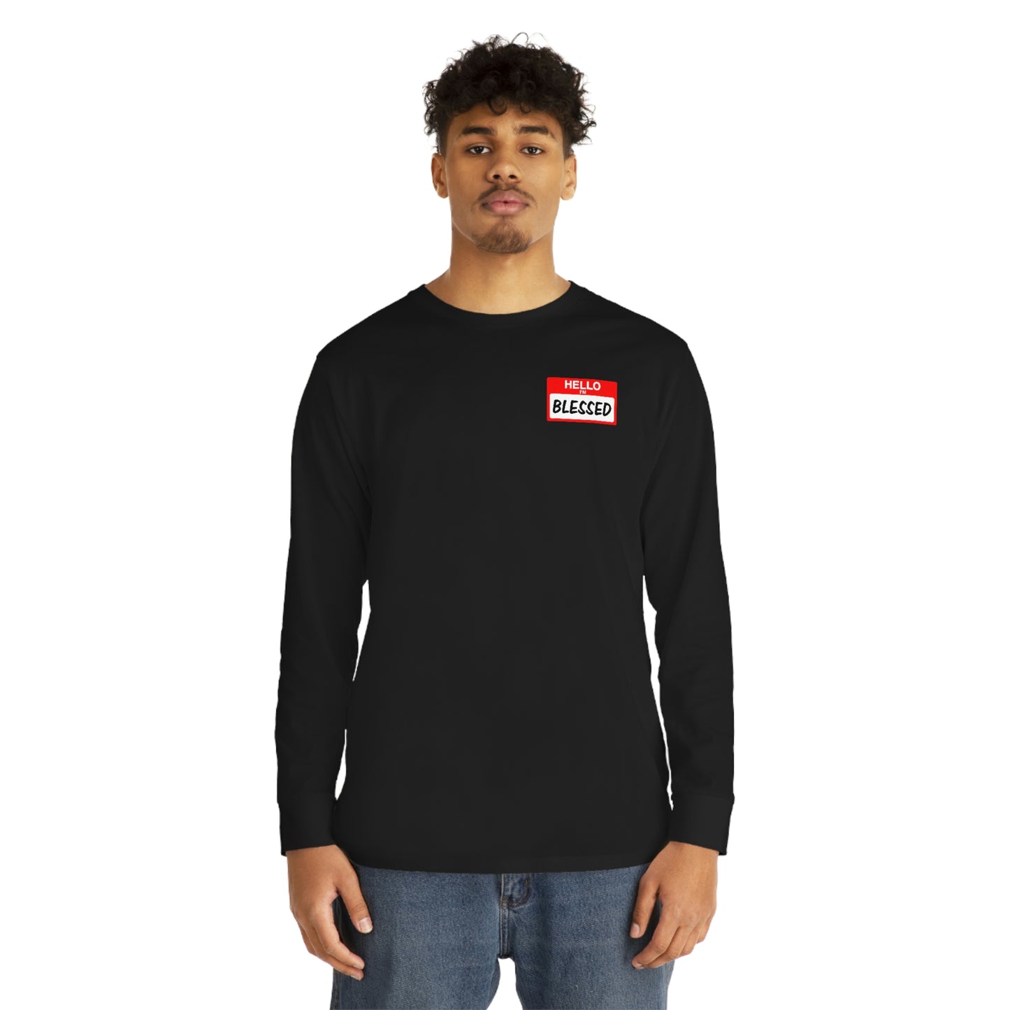 Hello I'm Blessed-Long Sleeve Crewneck Tee