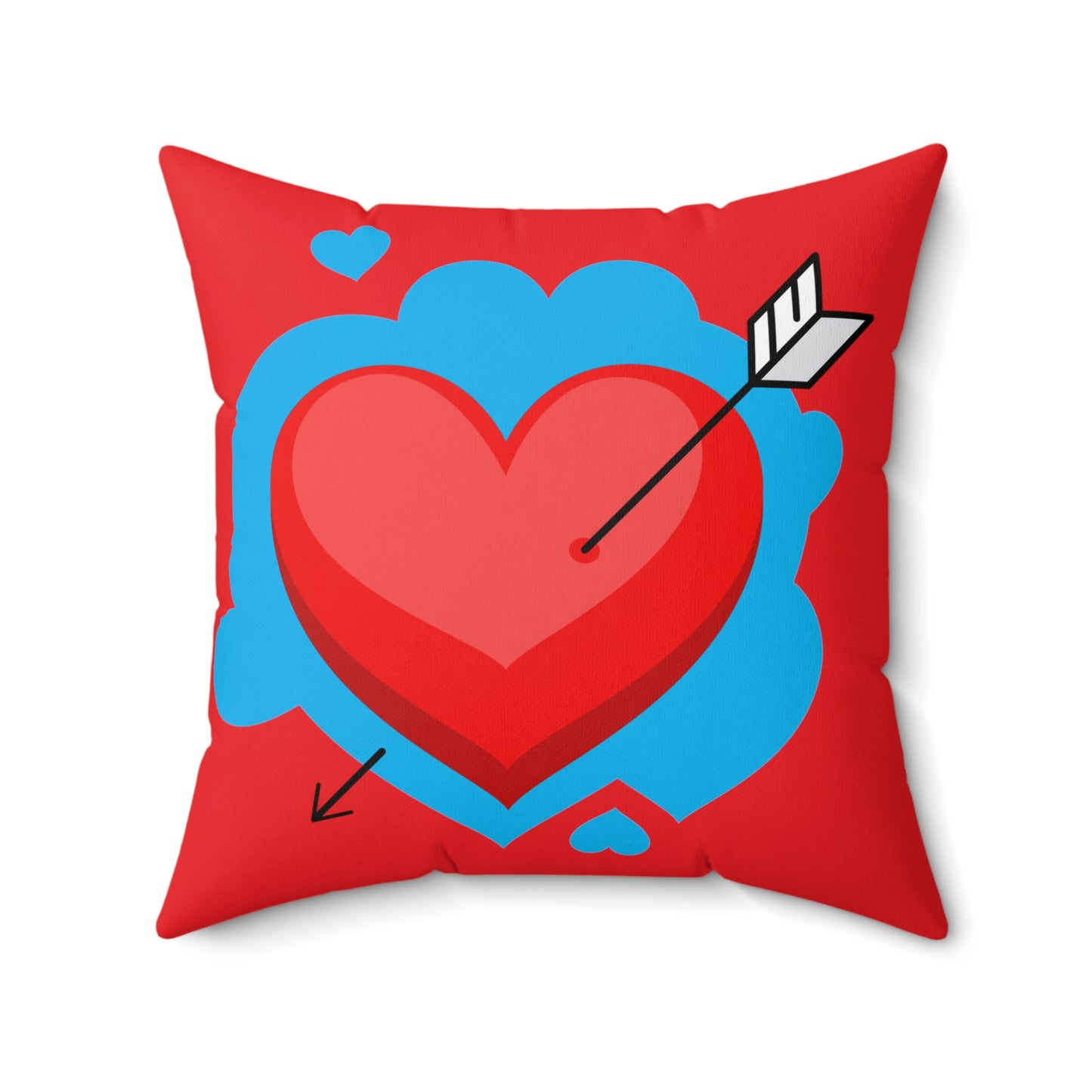 Love Heart- Spun Polyester Square Pillow