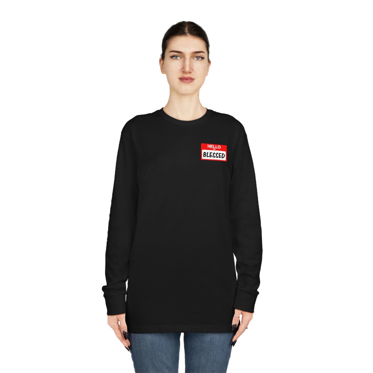 Hello I'm Blessed-Long Sleeve Crewneck Tee