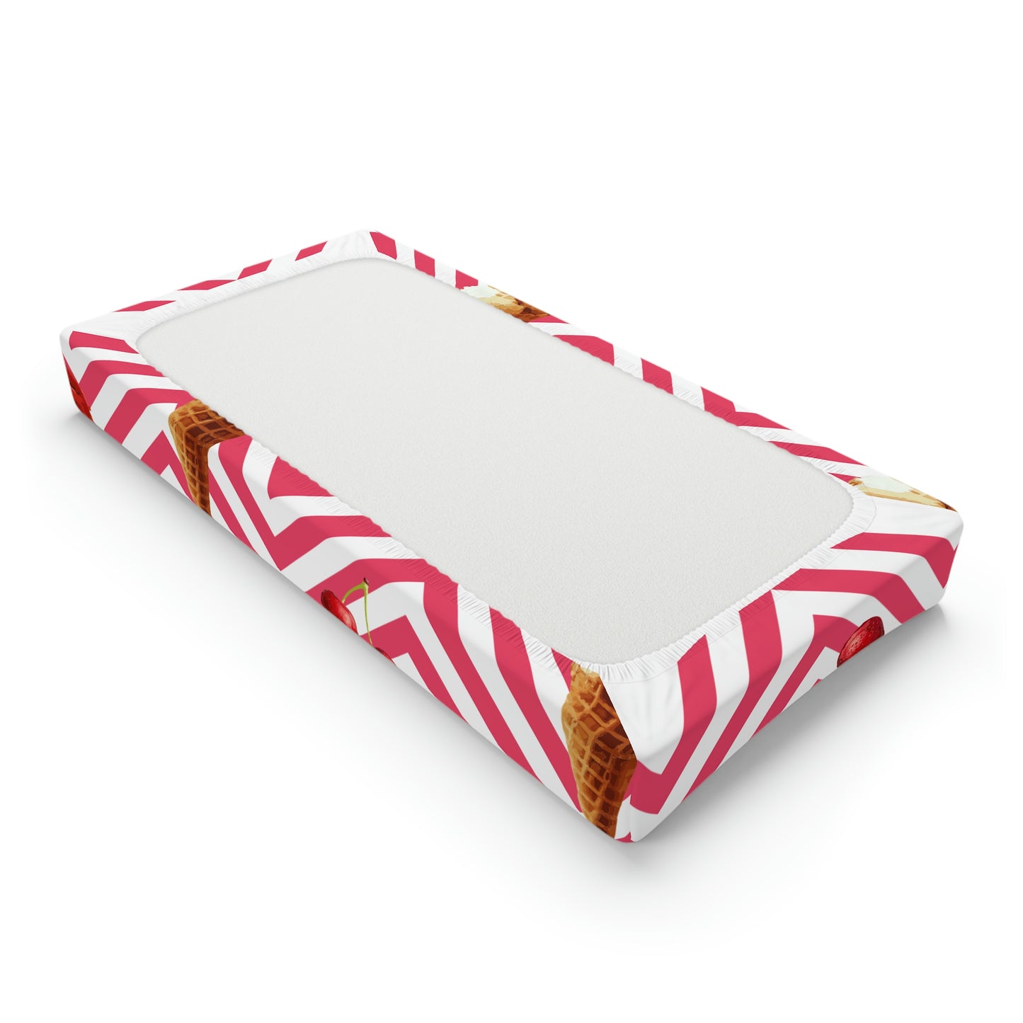 Cherry Ice Cream - Baby Changing Pad Cover