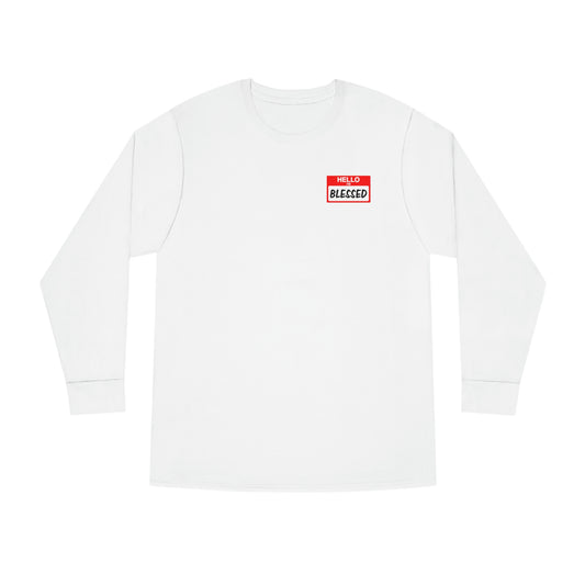 Hello I'm Blessed -Long Sleeve Crewneck Tee