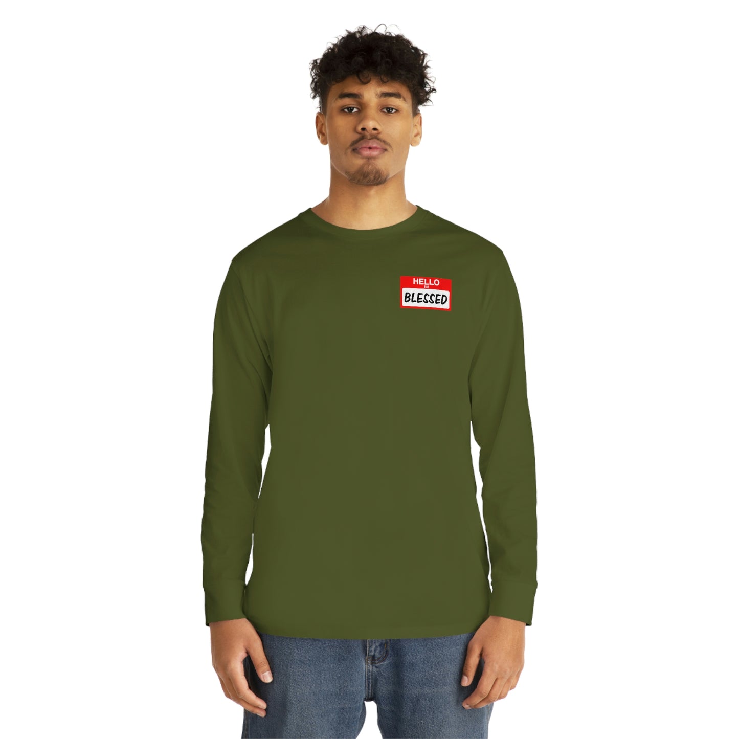 Hello I'm Blessed-Long Sleeve Crewneck Tee