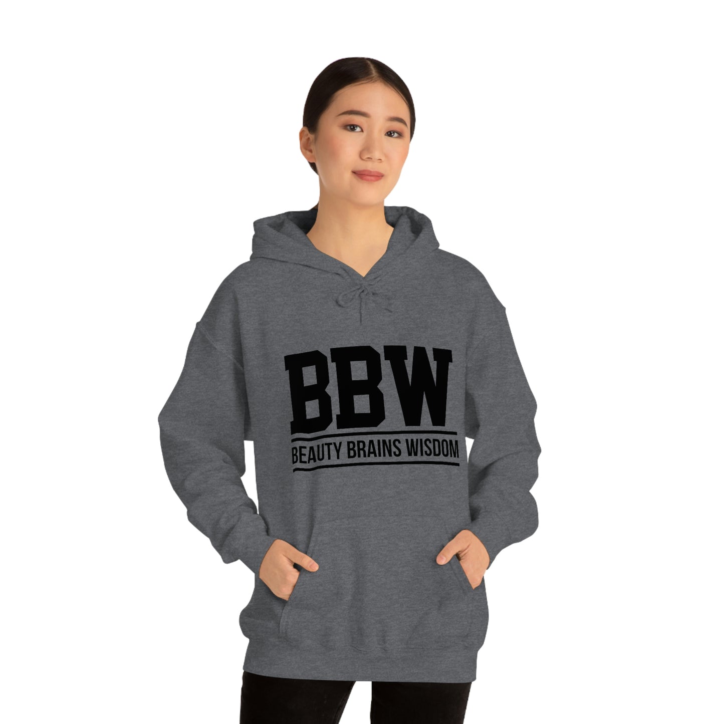 BBW- Brains Beauty Wisdom-Ladies -Heavy Blend Hooded Sweatshirt