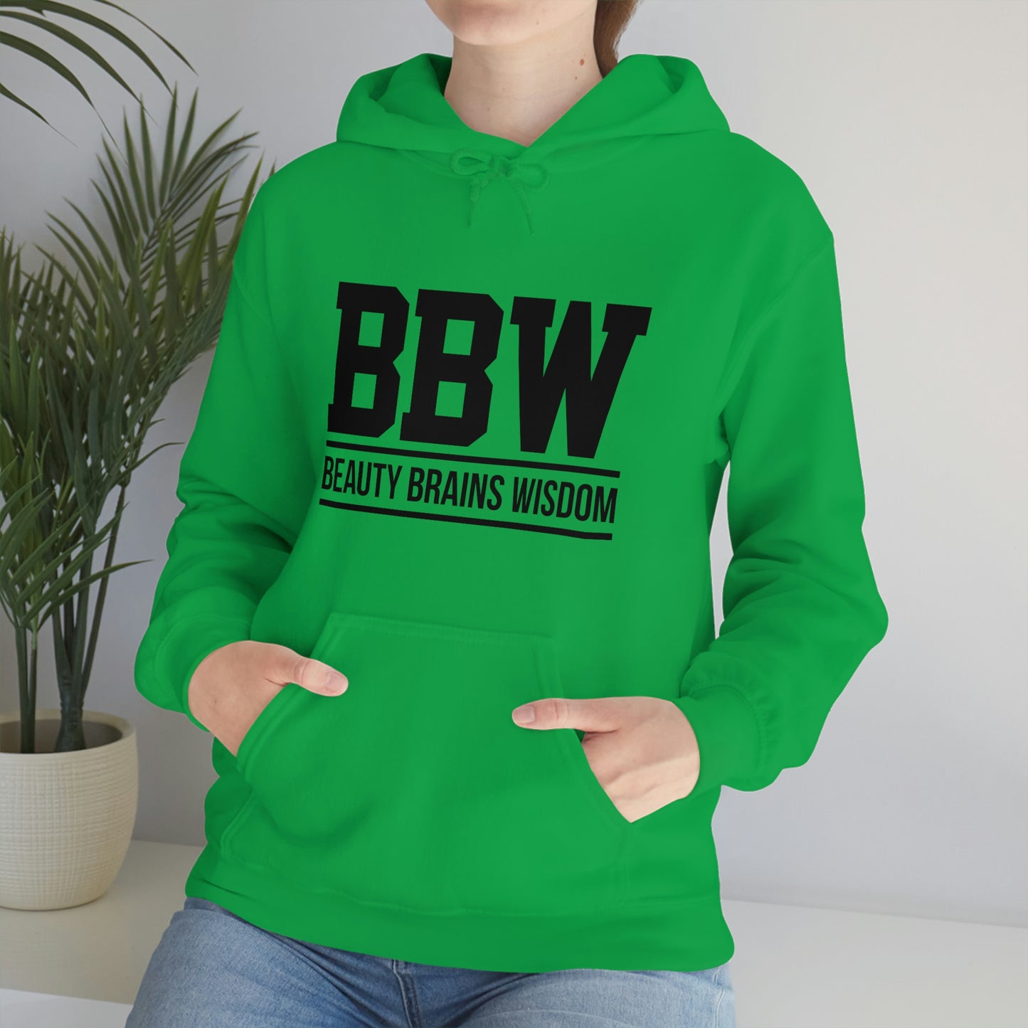 BBW- Brains Beauty Wisdom-Ladies -Heavy Blend Hooded Sweatshirt