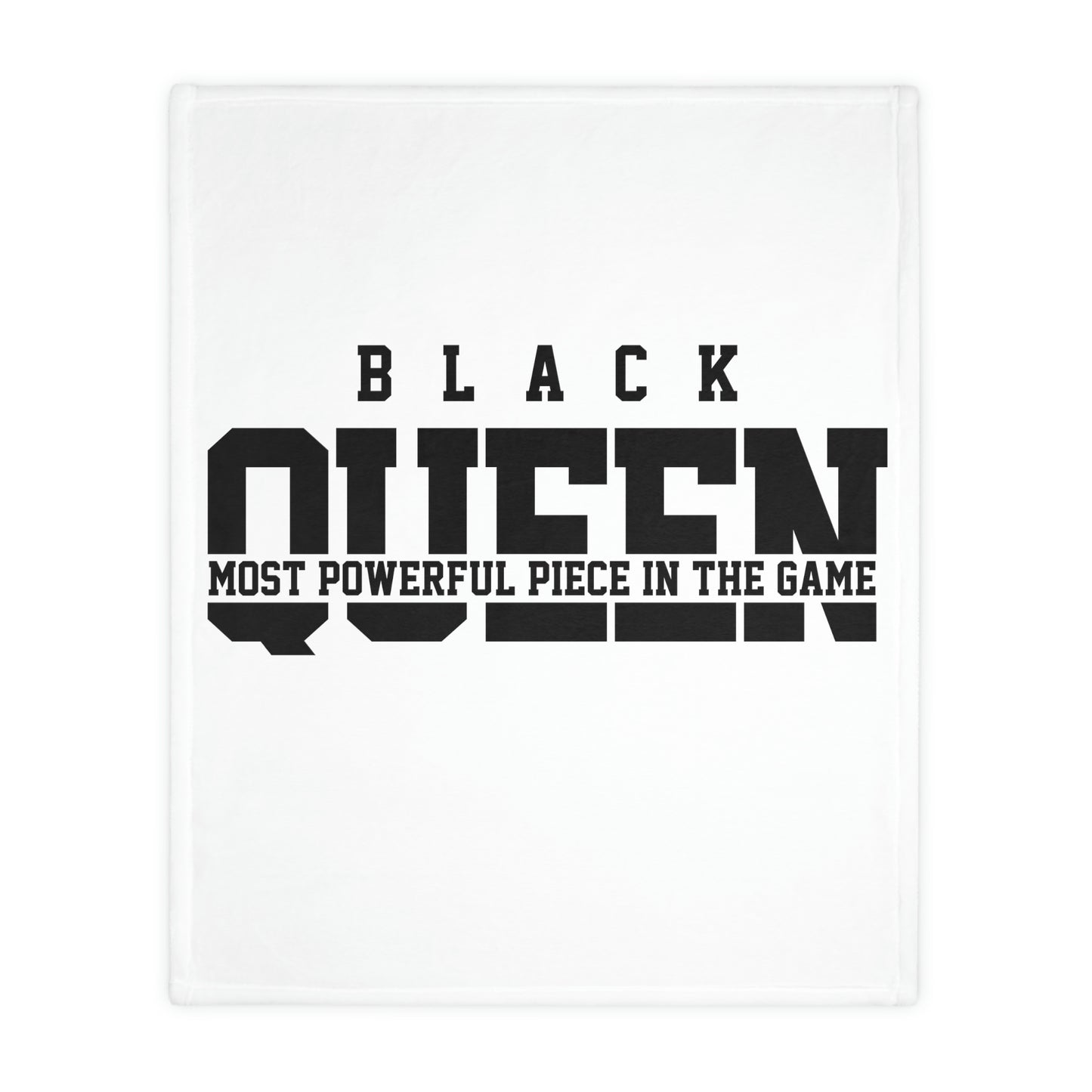 Black Queen -Velveteen Minky Blanket (Two-sided print)