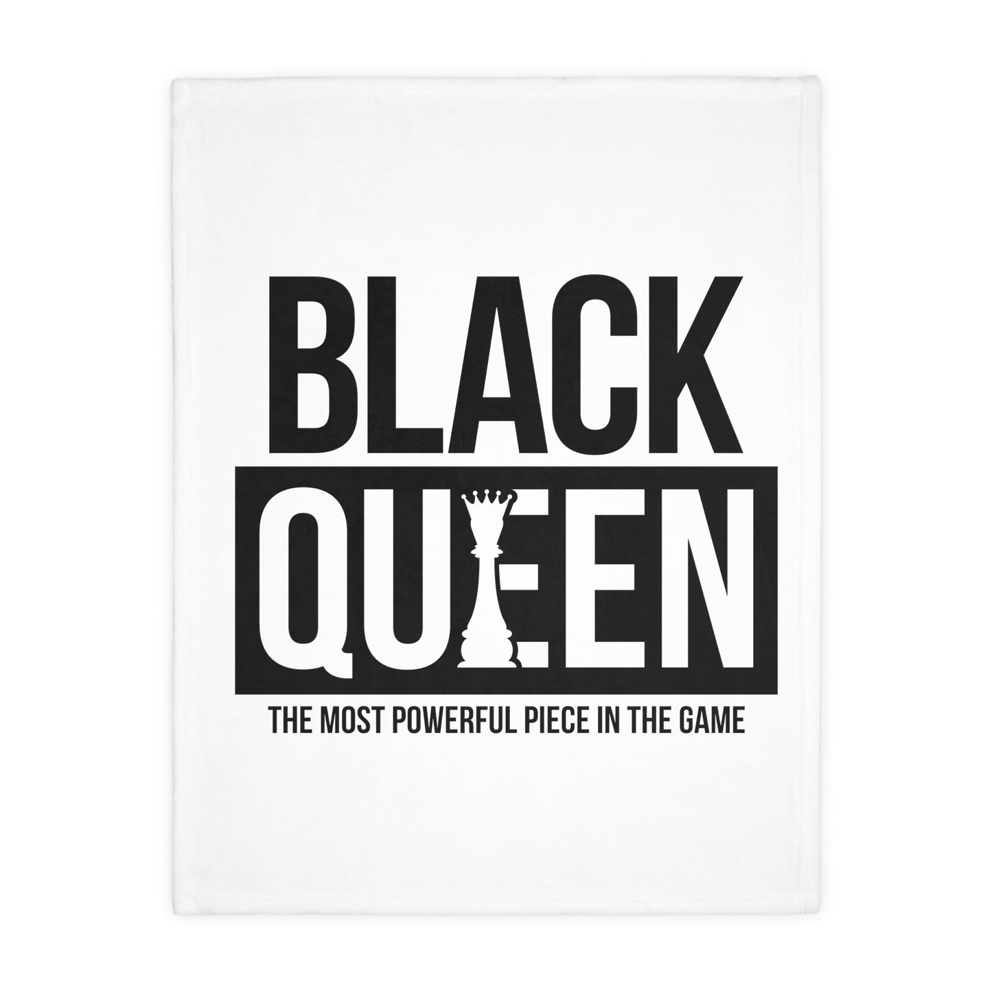 Black Queen -Velveteen Minky Blanket (Two-sided print)