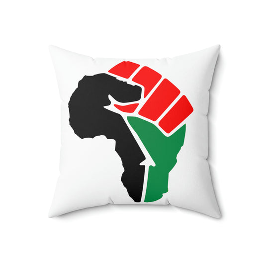 African Fist-Spun Polyester Square Pillow