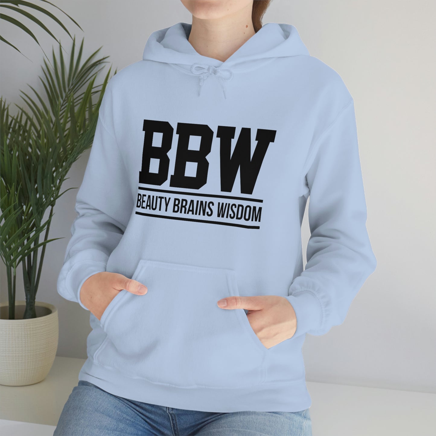 BBW- Brains Beauty Wisdom-Ladies -Heavy Blend Hooded Sweatshirt