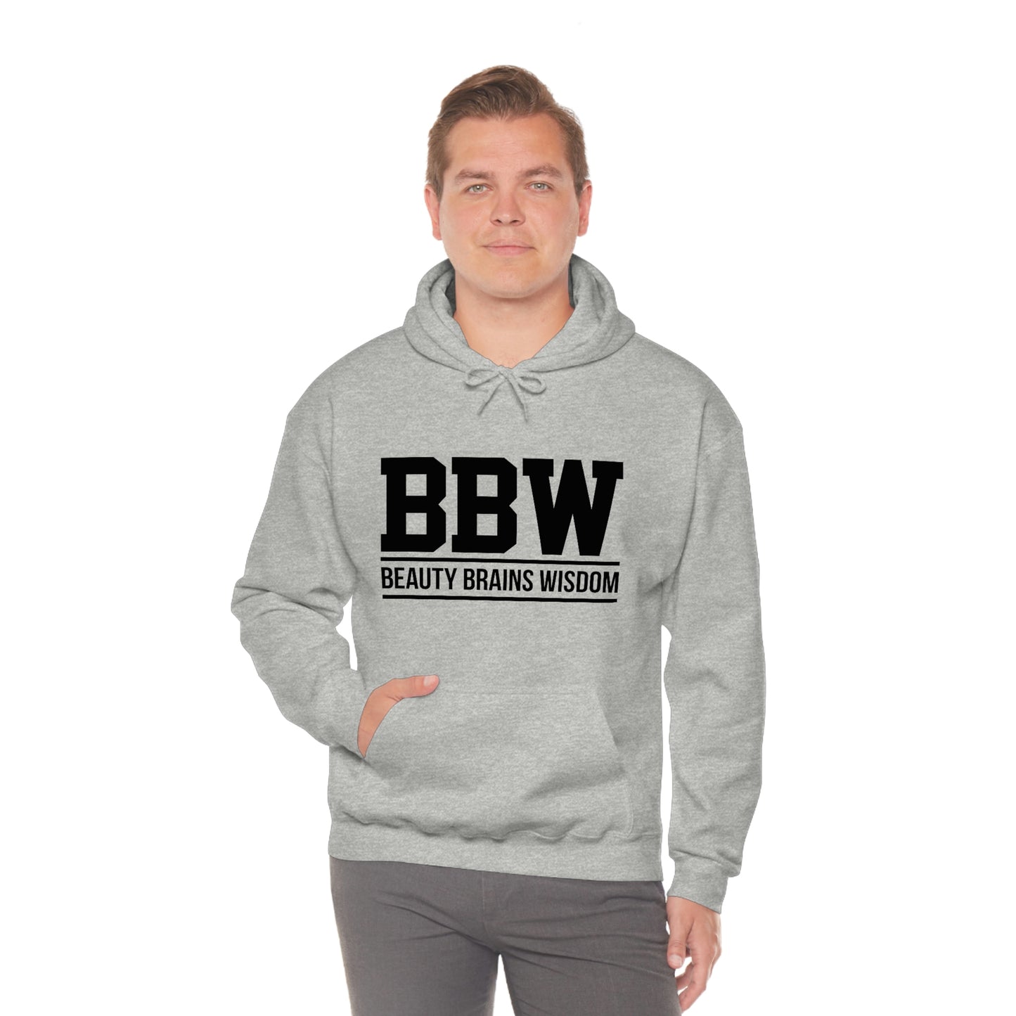 BBW- Brains Beauty Wisdom-Ladies -Heavy Blend Hooded Sweatshirt