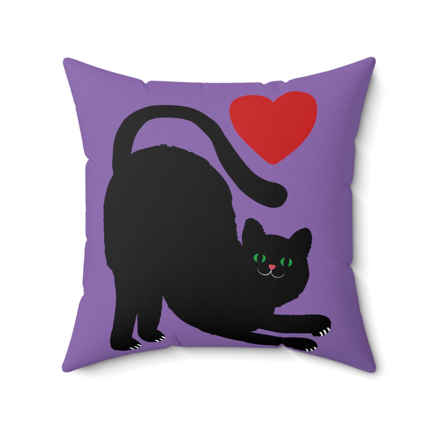 Be Mine Cat-Spun Polyester Square Pillow