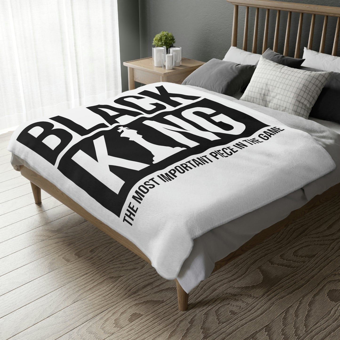 Black Kings-Velveteen Minky Blanket (Two-sided print)