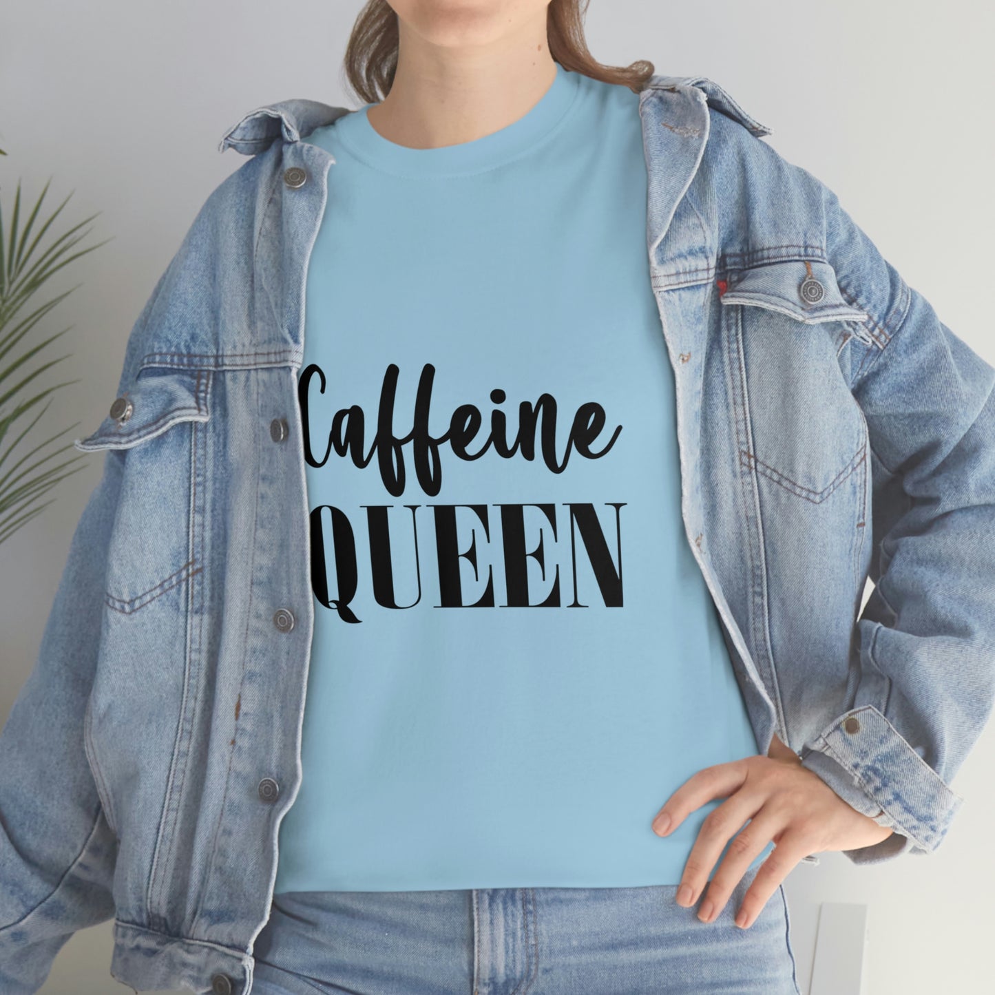 Caffeine Queen, Unisex Heavy Cotton Tee