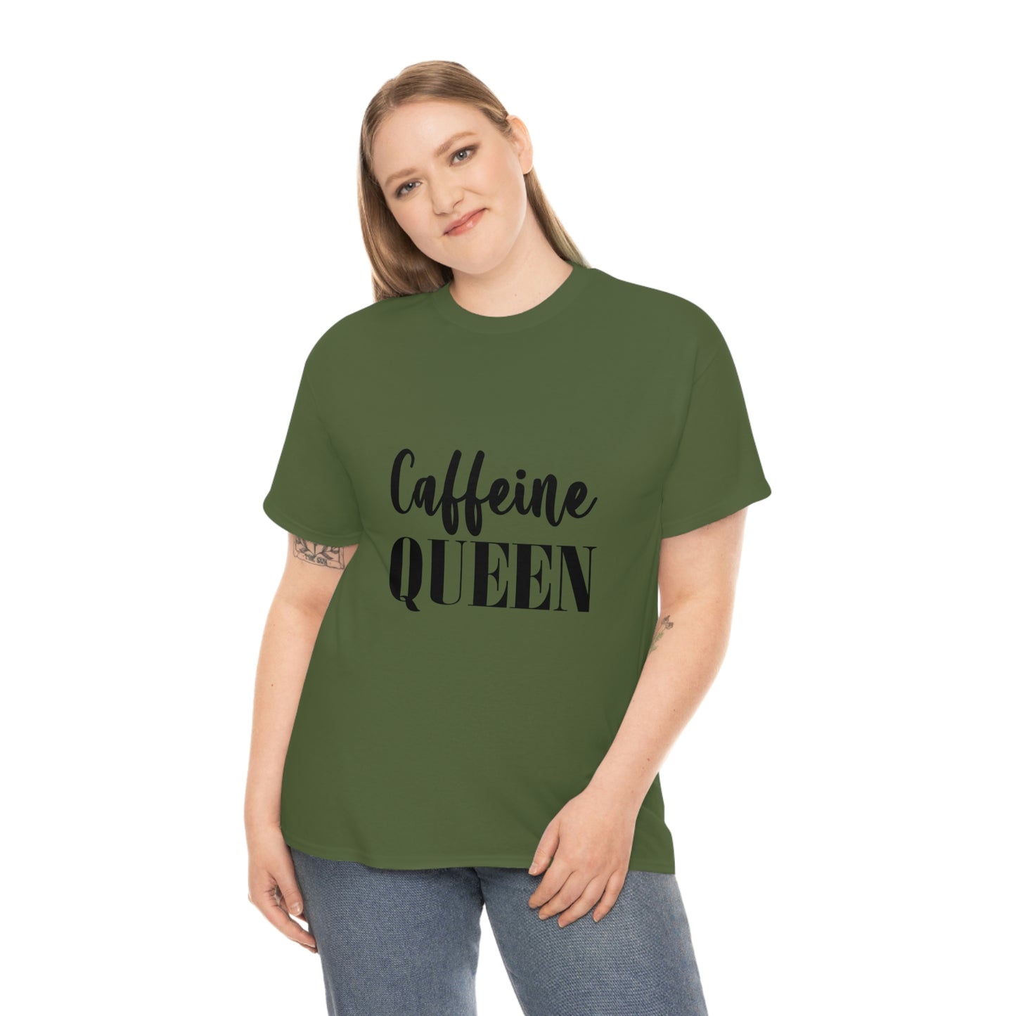 Caffeine Queen, Unisex Heavy Cotton Tee