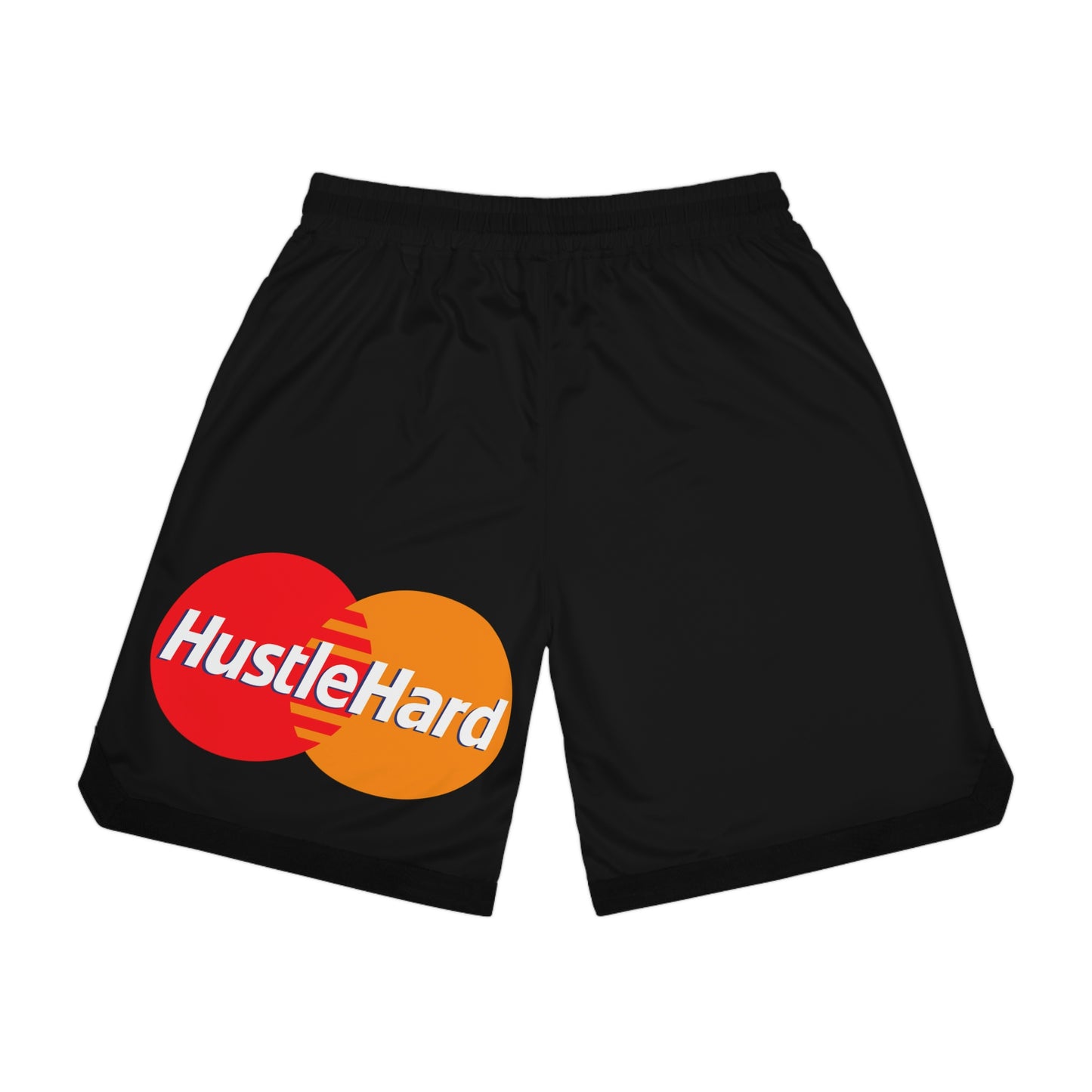 Hustle Hard- Mens-Basketball Rib Shorts (AOP)