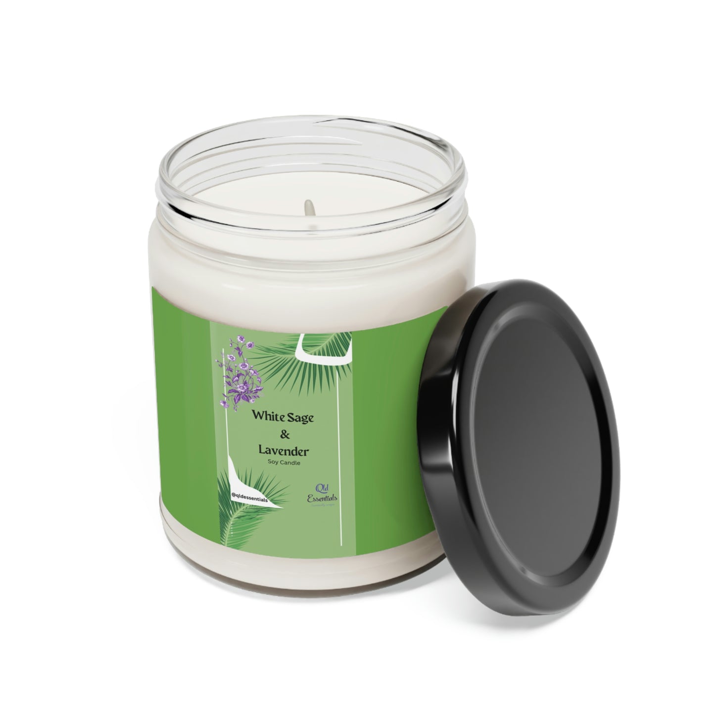 White Sage & Lavender Scented Soy Candle, 9oz