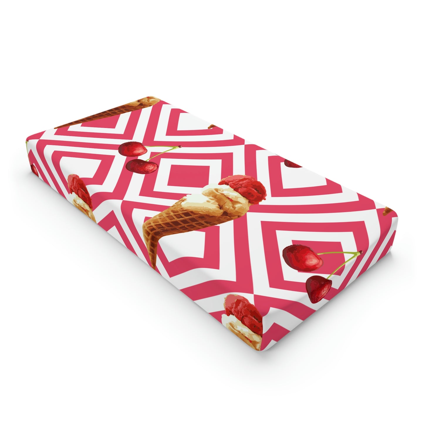 Cherry Ice Cream - Baby Changing Pad Cover