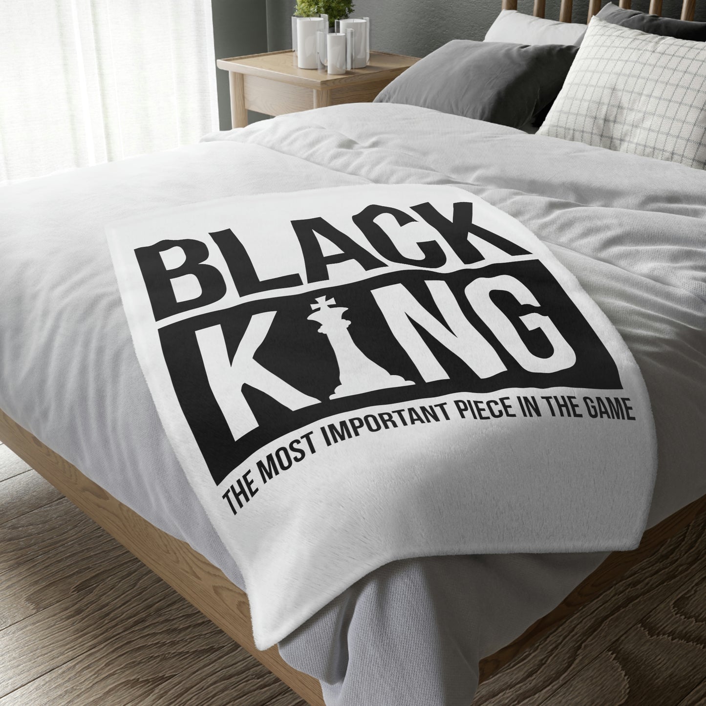 Black Kings-Velveteen Minky Blanket (Two-sided print)